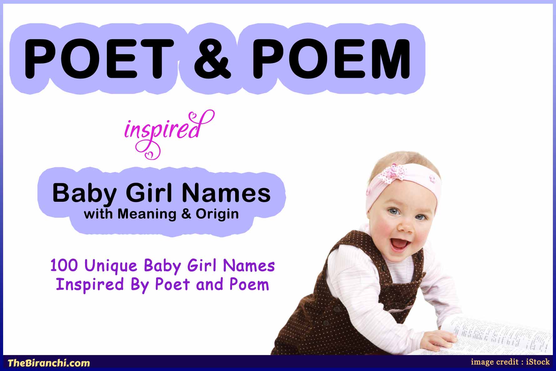 100 Unique Baby Girl Names Inspired By Poet and Poem